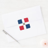Markering van de Dominicaanse Republiek Vierkante Sticker (Envelop)