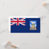 Markering van de Falklandeilanden (Brits grondgebi Kaart (Voorkant / Achterkant in situ)