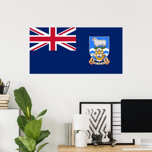 Markering van de Falklandeilanden (Brits grondgebi Poster (Thuiskantoor)