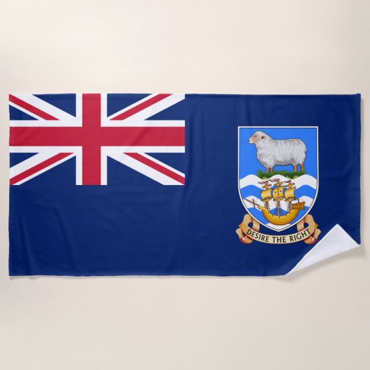 Markering van de Falklandeilanden (Brits grondgebi Strandlaken (Voorkant)