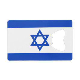 Markering van de Israëlische kredietkaartoppas Creditkaart Flessenopener