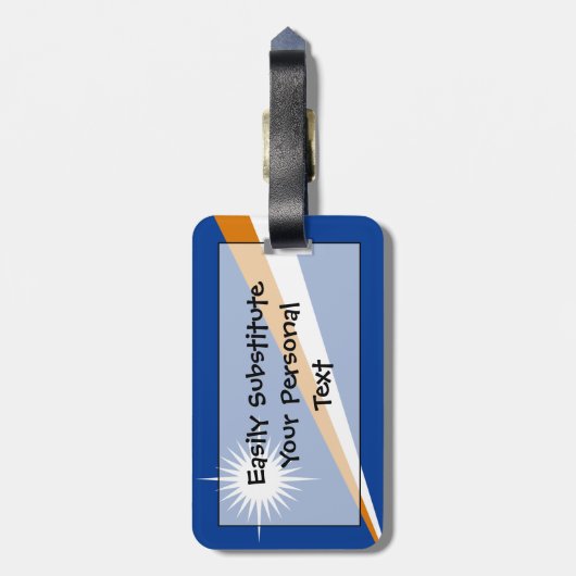Markering van de Marshalleilanden - Persoonlijk ge Bagagelabel (Achterkant verticaal)