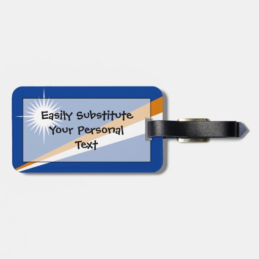 Markering van de Marshalleilanden - Persoonlijk ge Bagagelabel (Achterkant horizontaal)