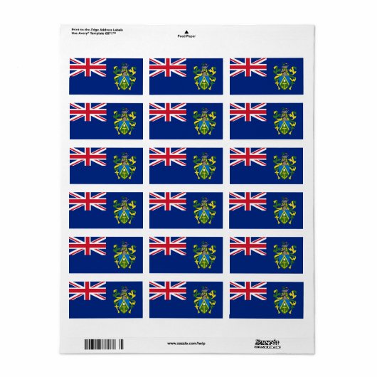 Markering van de Pitcairneilanden Etiket (Full Sheet)