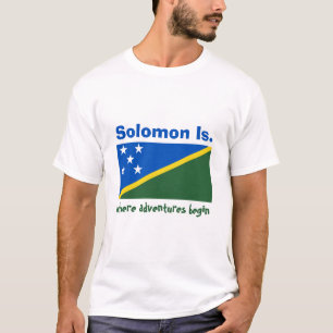 Markering van de Salomonseilanden + Kaart + Tekst  T-shirt