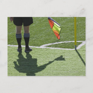 Markering van de voetbalscheidsrechter briefkaart