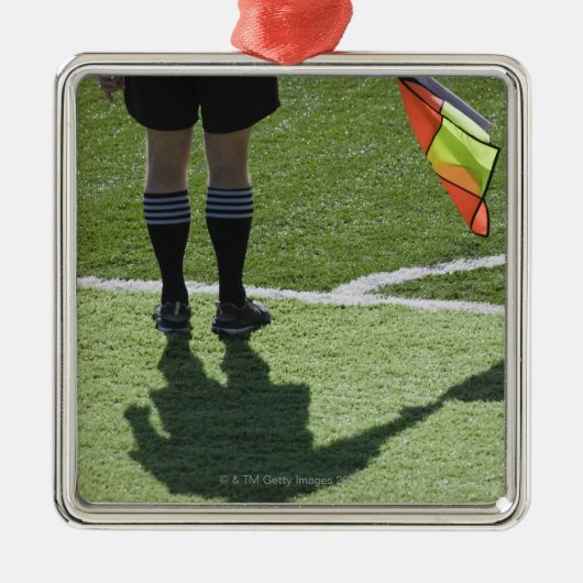 Markering van de voetbalscheidsrechter. metalen ornament (Voorkant)