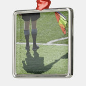 Markering van de voetbalscheidsrechter. metalen ornament (Links)