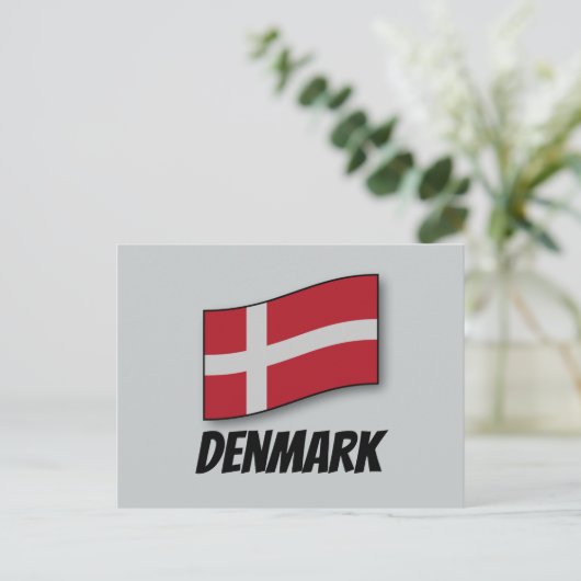 Markering van Denemarken, geëtiketteerd Briefkaart (Staand voorkant)