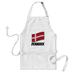 Markering van Denemarken, geëtiketteerd Standaard Schort