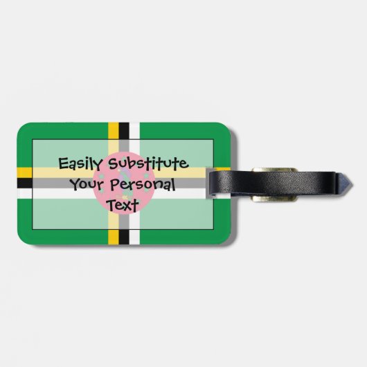 Markering van Dominica Personal Easy ID Bagagelabel (Achterkant horizontaal)