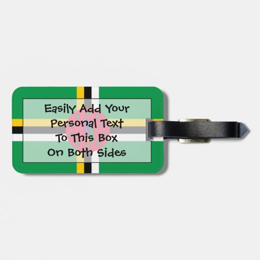 Markering van Dominica Personal Easy ID Bagagelabel (Achterkant horizontaal)