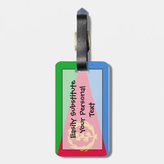 Markering van Easy ID uit Eritrea Persoonlijk Bagagelabel (Achterkant verticaal)