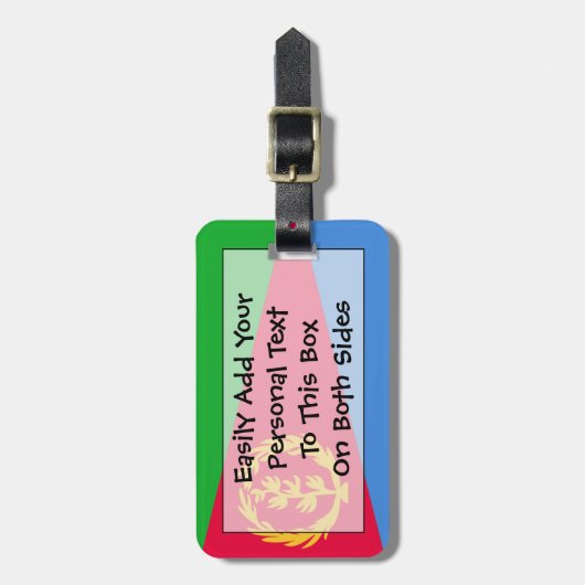 Markering van Easy ID uit Eritrea Persoonlijk Bagagelabel (Voorkant verticaal)