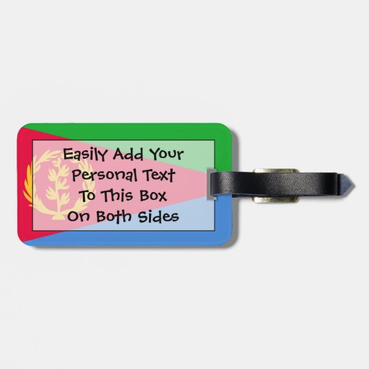 Markering van Easy ID uit Eritrea Persoonlijk Bagagelabel (Achterkant horizontaal)