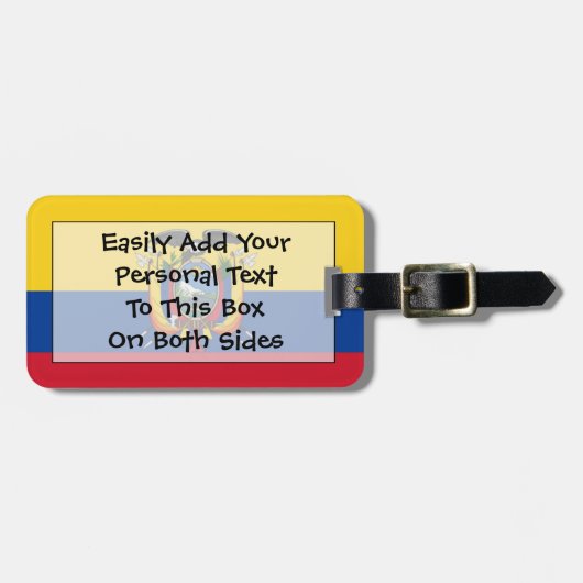 Markering van Ecuador - Easy ID Personal Bagagelabel (Voorkant horizontaal)