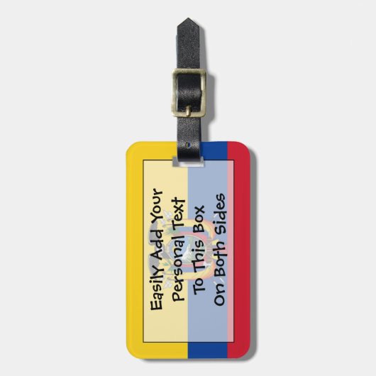 Markering van Ecuador - Easy ID Personal Bagagelabel (Voorkant verticaal)