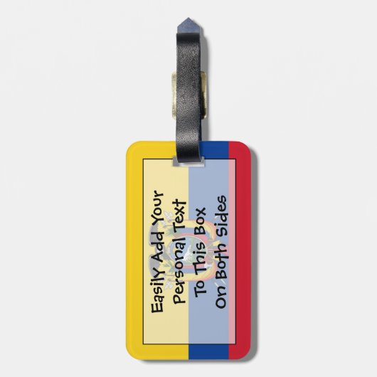 Markering van Ecuador - Easy ID Personal Bagagelabel (Achterkant verticaal)