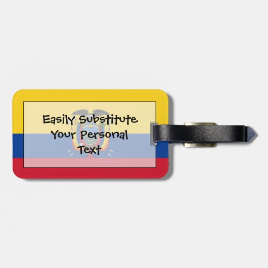 Markering van Ecuador - Easy ID Personal Bagagelabel (Achterkant horizontaal)