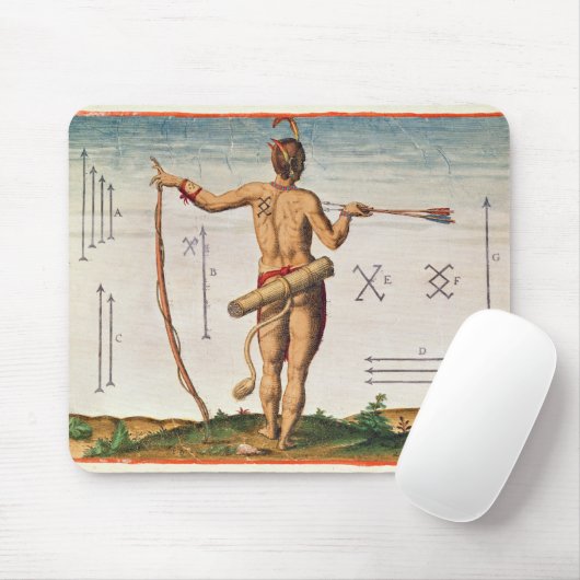 Markering van een Warrior of Virginia Muismat (Met muis)