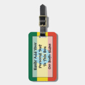 Markering van Ethiopië - Easy ID Personal Bagagelabel (Voorkant verticaal)