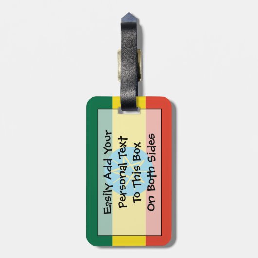 Markering van Ethiopië - Easy ID Personal Bagagelabel (Achterkant verticaal)