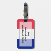 Markering van France Easy ID Bagagelabel (Achterkant verticaal)