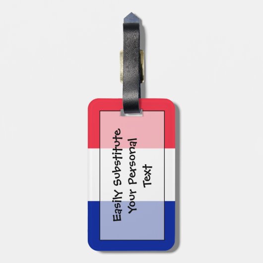 Markering van France Easy ID Bagagelabel (Achterkant verticaal)