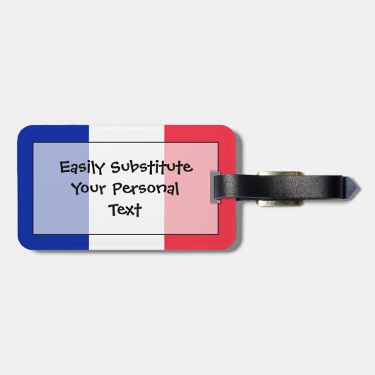 Markering van France Easy ID Bagagelabel (Achterkant horizontaal)