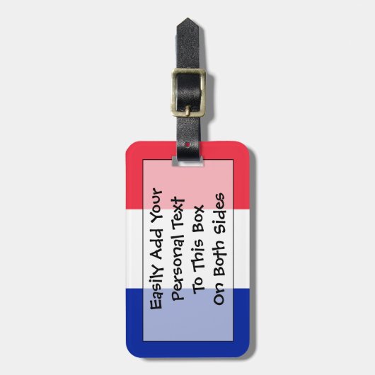 Markering van France Easy ID Bagagelabel (Voorkant verticaal)