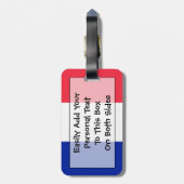 Markering van France Easy ID Bagagelabel (Achterkant verticaal)