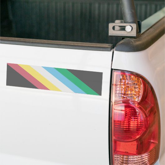 Markering van gehandicaptenrechten bumpersticker (Op Truck)