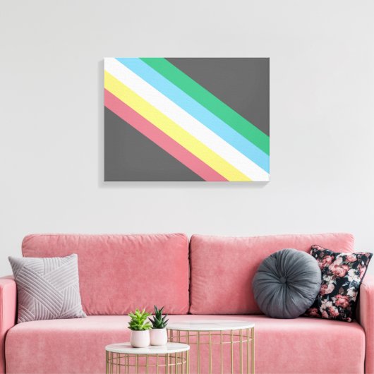 Markering van gehandicaptenrechten canvas afdruk (Insitu (Woonkamer))