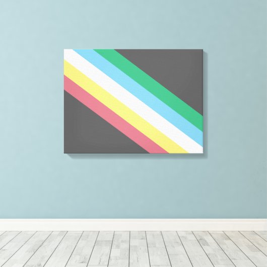 Markering van gehandicaptenrechten canvas afdruk (Insitu (Houten vloer))