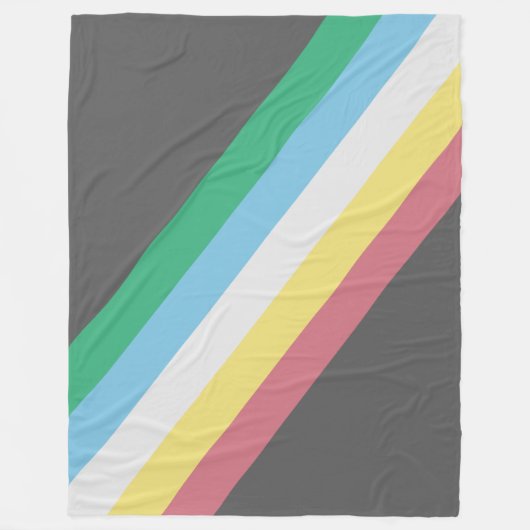 Markering van gehandicaptenrechten fleece deken (Voorkant)