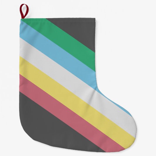 Markering van gehandicaptenrechten grote kerstsok (Voorkant)