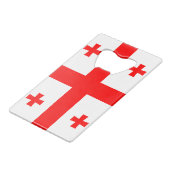 Markering van Georgië (land) Creditcard botopening Creditkaart Flessenopener (Achterkant Gekanteld)