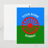 Markering van gepersonaliseerde officiële Roma-zig Briefkaart (Voorkant / Achterkant)