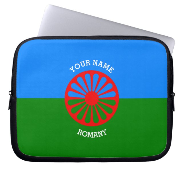 Markering van gepersonaliseerde officiële Roma-zig Laptop Sleeve (Voorkant)