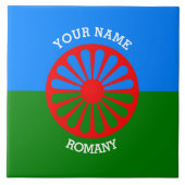 Markering van gepersonaliseerde officiële Roma-zig Tegeltje (Voorkant)