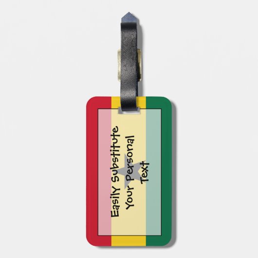 Markering van Ghana Easy ID Personal Bagagelabel (Achterkant verticaal)