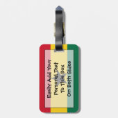 Markering van Ghana Easy ID Personal Bagagelabel (Achterkant verticaal)