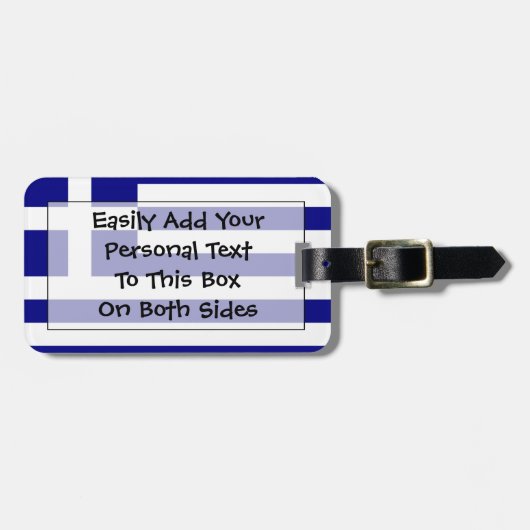 Markering van Griekenland - Easy ID Personal Bagagelabel (Voorkant horizontaal)