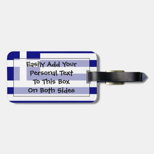 Markering van Griekenland - Easy ID Personal Bagagelabel (Achterkant horizontaal)