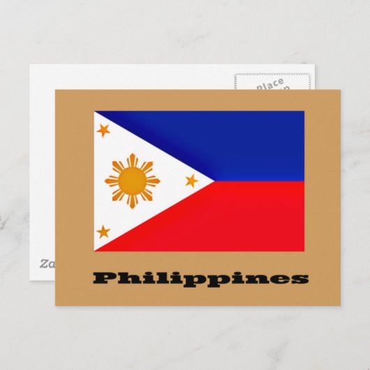 Markering van het aangepaste Filippijnse ontwerp Briefkaart (Voorkant / Achterkant)