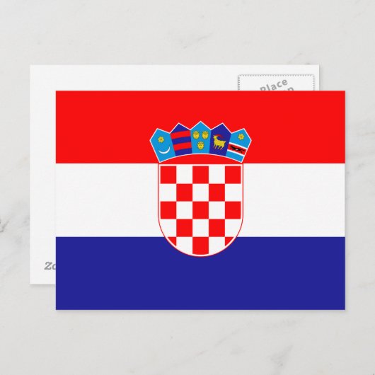 Markering van het Briefkaart Kroatië (Voorkant / Achterkant)
