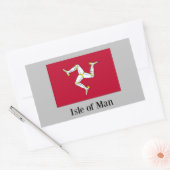 Markering van het eiland Man Rechthoekige Sticker (Envelop)