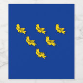 Markering van het etiket van Sussex-wijn (Enkel label)
