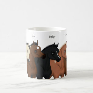 Markering van het paard op Cute Foals Equestrian Koffiemok