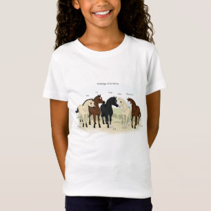 Markering van het paard op de ruitersport t-shirt